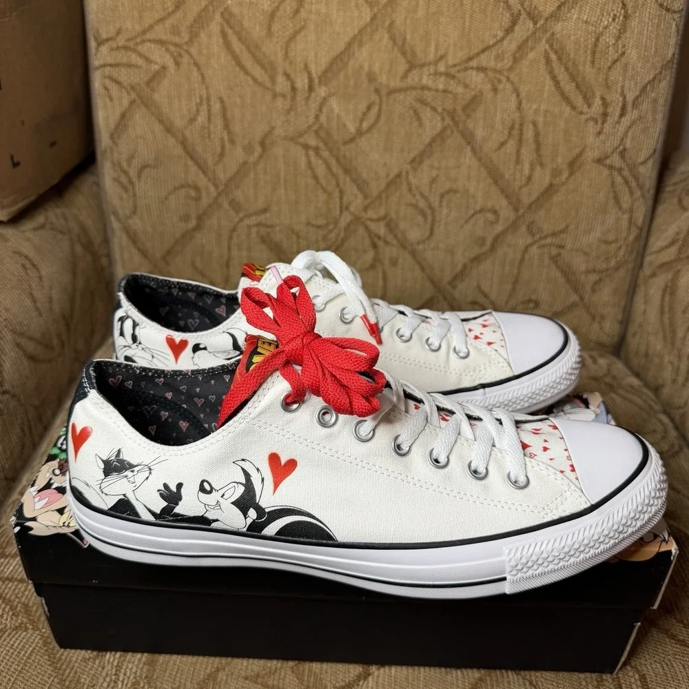 Converse Chuck Taylor‎ All Star Looney Tunes Pepe Le Pew Sneaker White Men 11.5 - Picture 3 of 8
